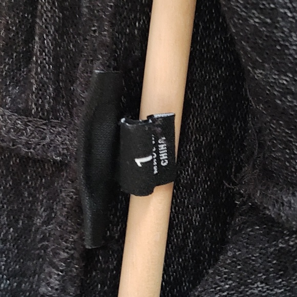 Cowl Neck Gray Hood Sweater Long Top - Picture 2 of 4